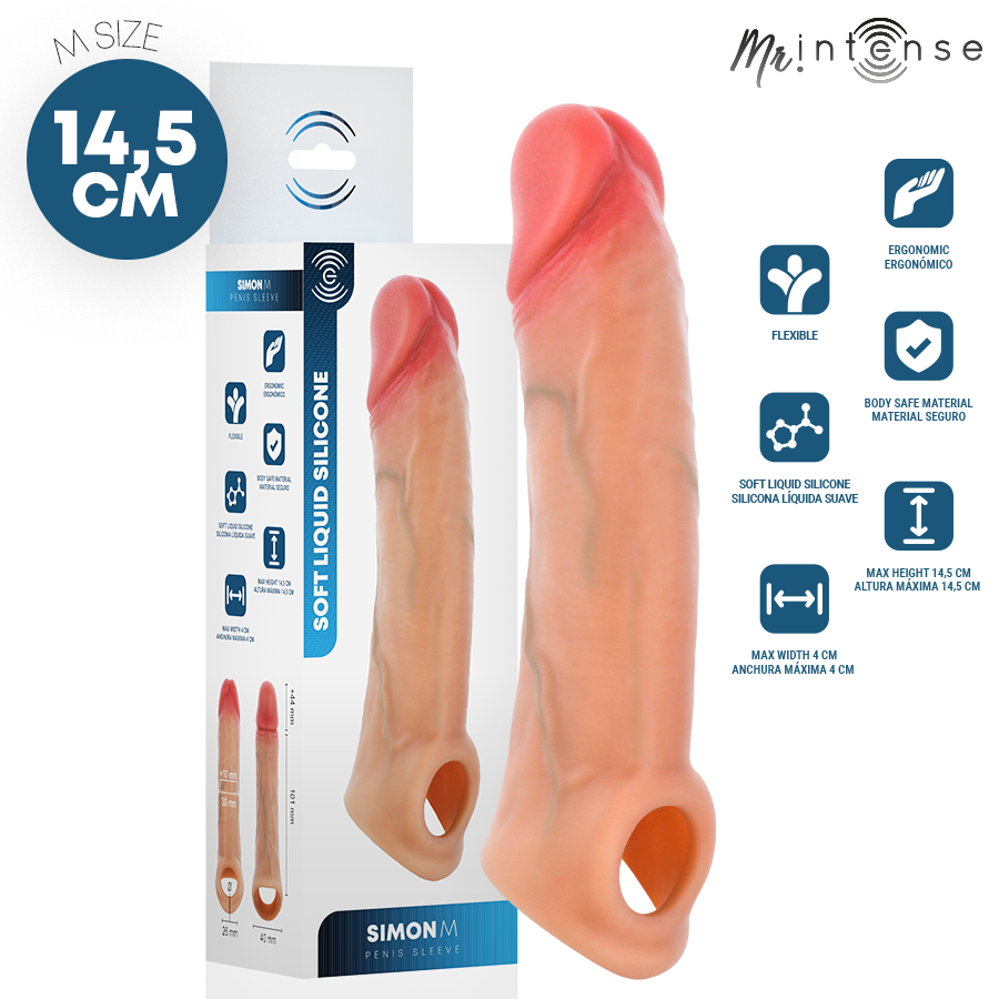 MR INTENSE - SIMON M SILIKON-PENISHÜLLE 14,5 CM -Ø- 4 CM