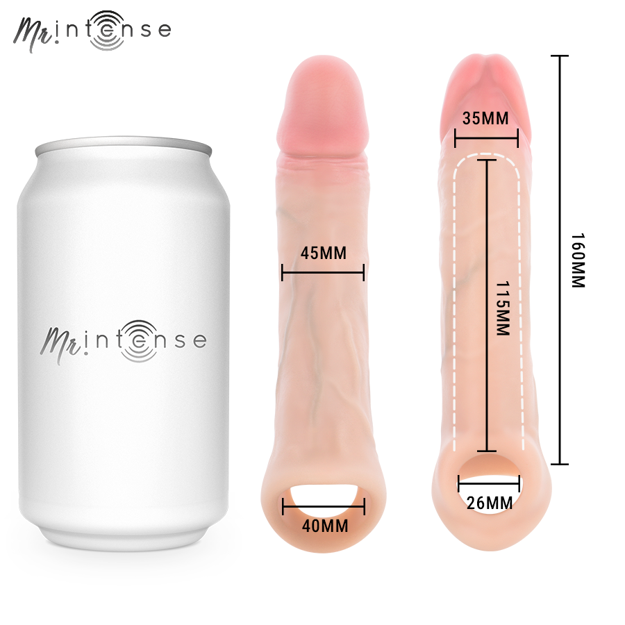 MR INTENSE - SIMON L SILIKON-PENISÜBERZUG 16 CM -Ø- 4,5 CM