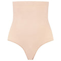 BYE-BRA - TANGA DE TALLE ALTO SIN COSTURAS BEIGE TALLA XXL