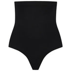 BYE-BRA - TANGA DE TALLE ALTO SIN COSTURAS NEGRO TALLA S