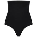 BYE-BRA - TANGA DE TALLE ALTO SIN COSTURAS NEGRO TALLA M