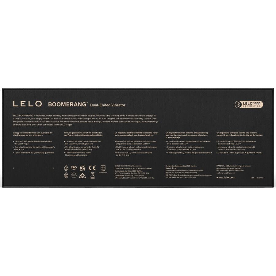 LELO - BOOMERANG DOPPELENDER VIBRATOR KORALLENROT