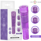 INTENSE Kurt Mini-Vibrator Lila mit vier austauschbaren Aufsätzen