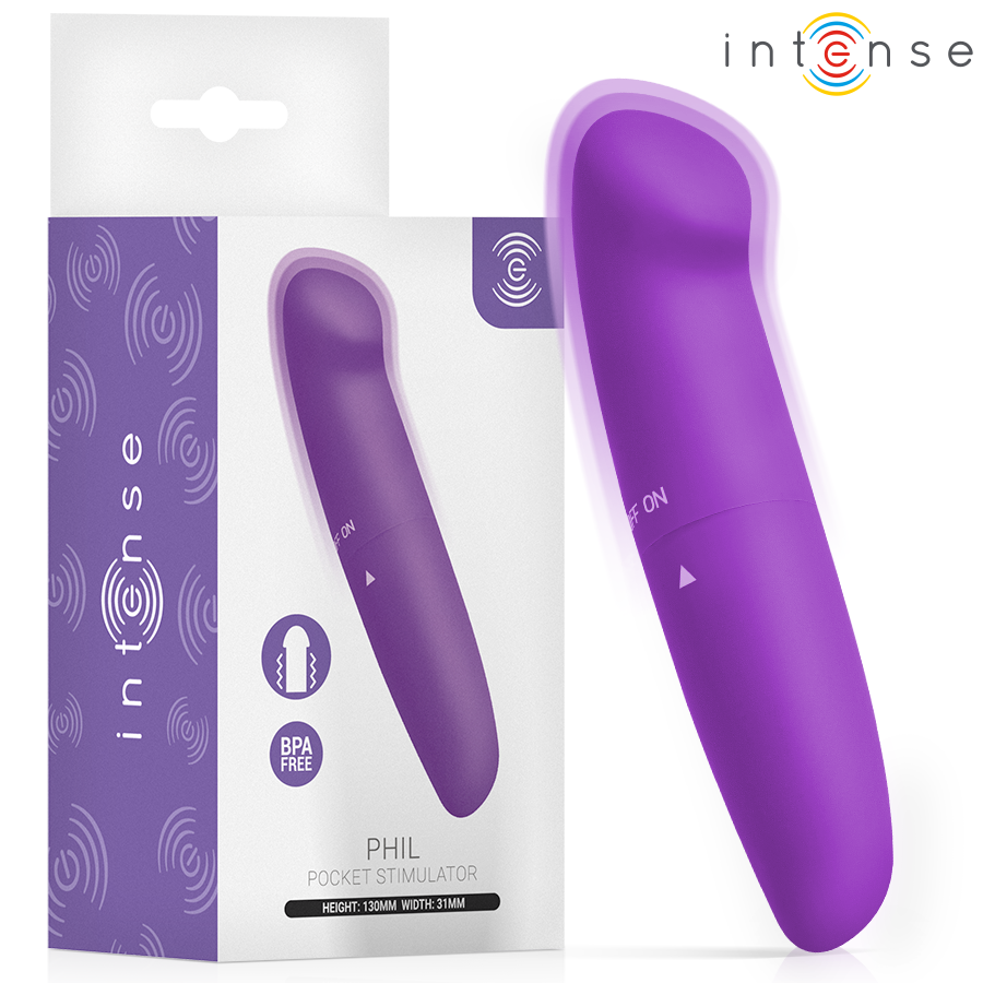 INTENSE Phil G-Punkt-Vibrator in Lila, 13 cm – Produktansicht