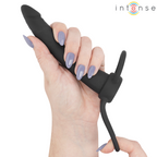INTENSE Lucas Analdildo mit Penis- & Hodenring – Schwarz, 15,5 cm
