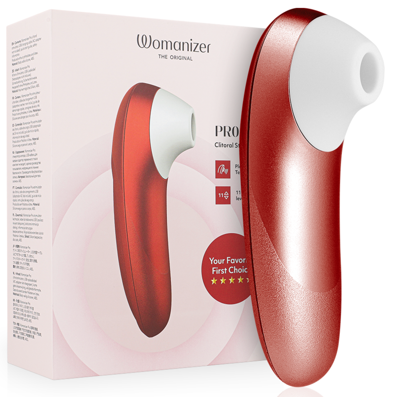 Womanizer Pro Klitorisstimulator mit Pleasure Air – Bordeaux