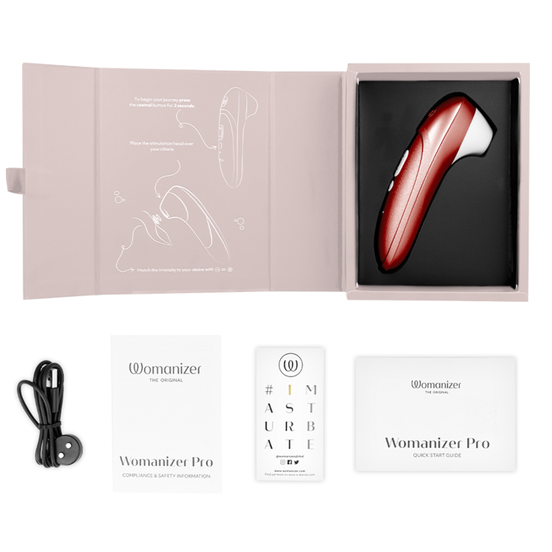 Womanizer Pro Klitorisstimulator mit Pleasure Air – Bordeaux