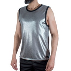 MACHO - T-SHIRT MIT FEINEM GLITZER, GRÖSSE L/XL
