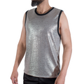 MACHO - T-SHIRT MIT FEINEM GLITZER, GRÖSSE S/M