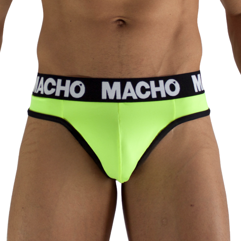 MACHO - MTG001 FLUORESZIERENDER GELBER STRINGTANGA, GRÖSSE L