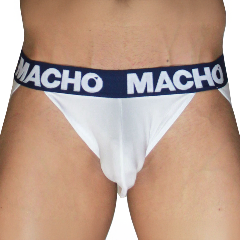 Macho MX29DK Jockstrap Weiß/Marine – Größe XL