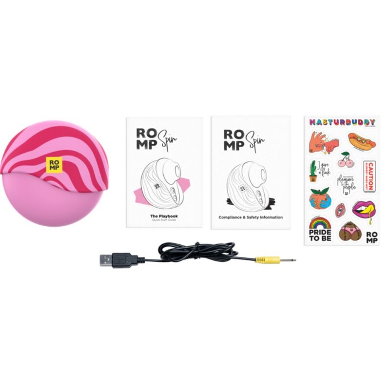 ROMP - SPIN CLITORAL SUCTION ANTITUDE WITH ROTATING OPING AND CLINGS