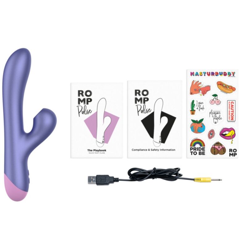 ROMP - PULSE RABBIT DUAL G-PUNKT VIBRATOR ELEKTRISCH BLAU