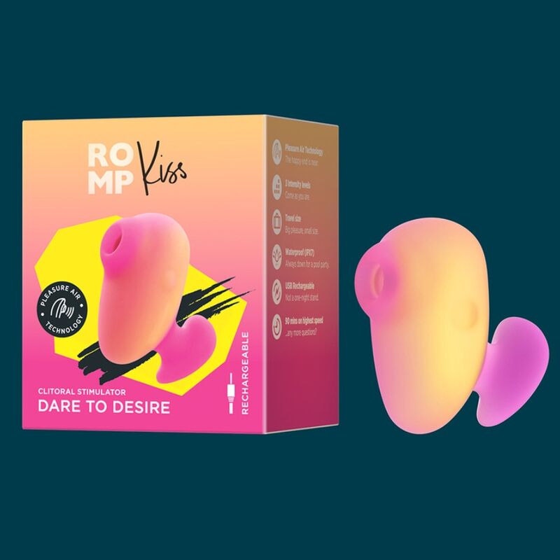 ROMP - KISS KLITORALSAUGFÄHIGER WIEDERAUFLADBARER FINGERVIBRATOR