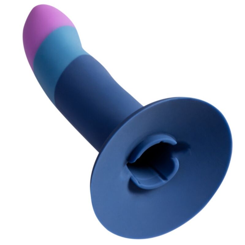 ROMP - PICCOLO SILIKONDILDO MIT DREIFARBIGEM SAUGAUFFANG 14 CM