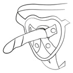 ROMP - PICCOLO SILIKONDILDO MIT DREIFARBIGEM SAUGAUFFANG 14 CM