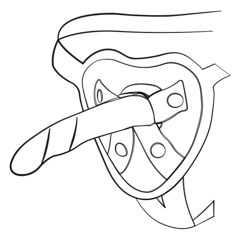 ROMP - PICCOLO SILIKONDILDO MIT DREIFARBIGEM SAUGAUFFANG 14 CM