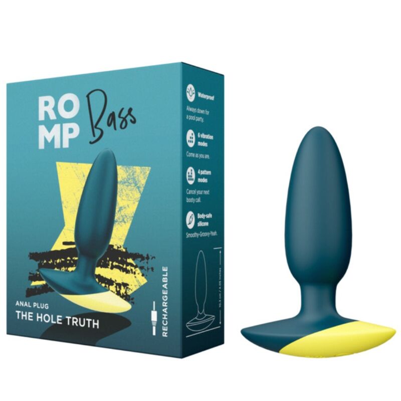 ROMP - BASS PLUG ANALVIBRATOR 10 CM GRÜN