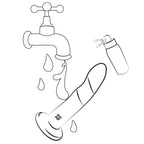 ROMP - DIZI Silikon-Dildo mit Saugnapf, dreifarbig, 18 cm