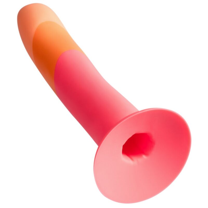 ROMP - DIZI Silikon-Dildo mit Saugnapf, dreifarbig, 18 cm