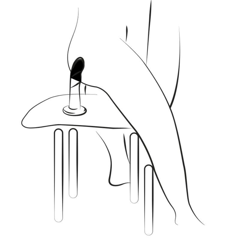 ROMP - DIZI Silikon-Dildo mit Saugnapf, dreifarbig, 18 cm