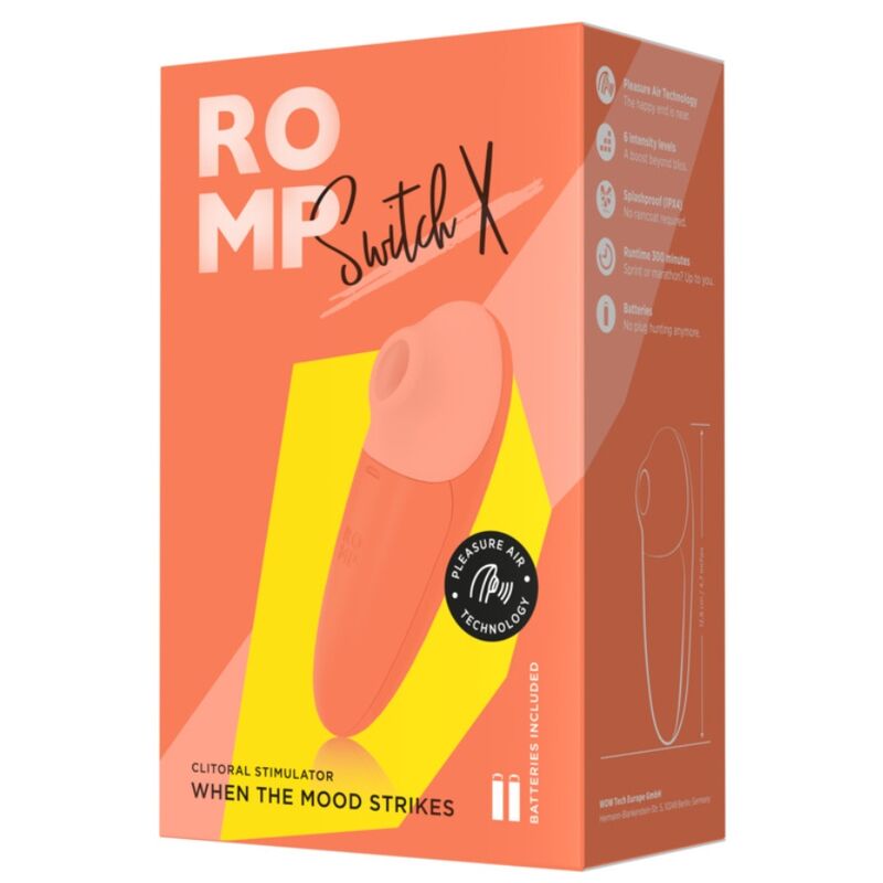 ROMP - SWITCH X KLITORISSTIMULATOR, 6 STUFEN, ORANGE