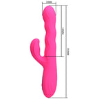 PRETTY LOVE - WINTERS MULTIFUNKTIONS-HASENVIBRATOR MIT LED-ANZEIGE, PINK