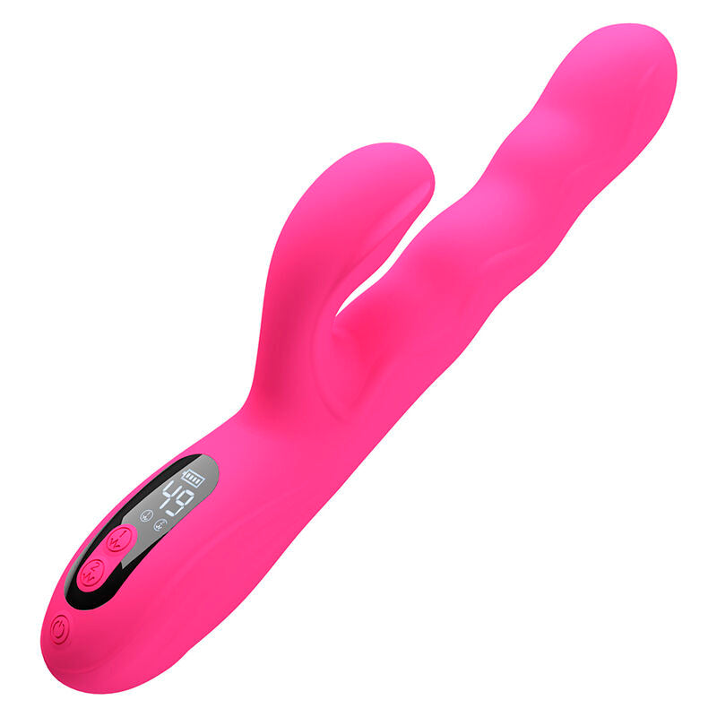 PRETTY LOVE - WINTERS MULTIFUNKTIONS-HASENVIBRATOR MIT LED-ANZEIGE, PINK