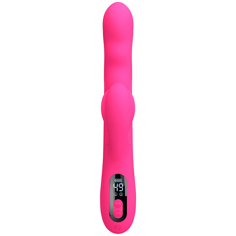 PRETTY LOVE - WINTERS MULTIFUNKTIONS-HASENVIBRATOR MIT LED-ANZEIGE, PINK