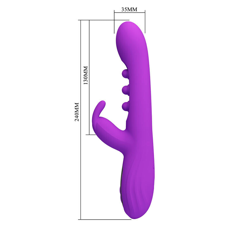 PRETTY LOVE - SABIEN RABBIT VIBRATOR MIT KLOPFSTIMULATION UND LILA LED