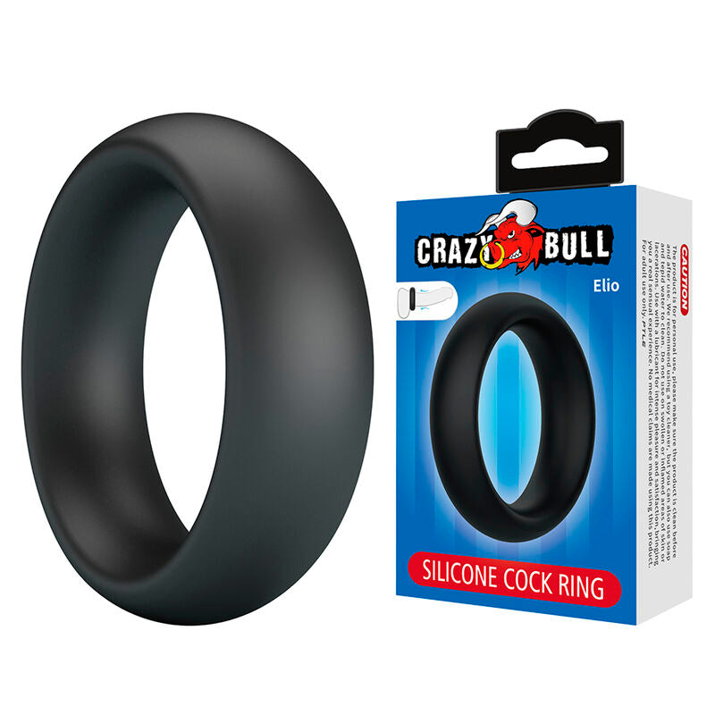 CRAZY BULL - ELIO SILIKON-PENISRING, SCHWARZ