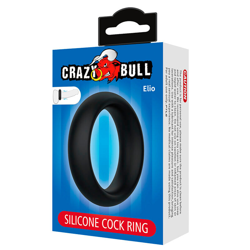 CRAZY BULL - ELIO SILIKON-PENISRING, SCHWARZ