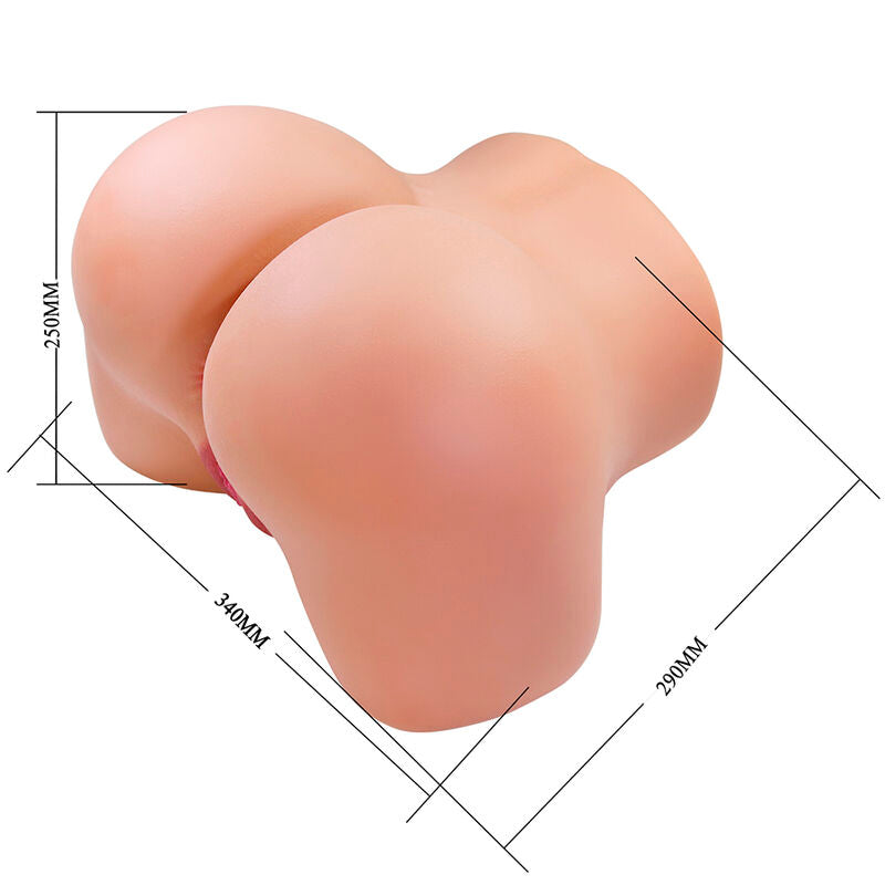 CRAZY BULL - JULIA XXL DOPPELTER VAGINAL- UND ANALVIBRATIONSMASTURBATOR FLESH