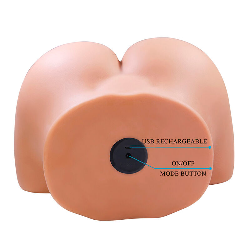 CRAZY BULL - JULIA XXL DOPPELTER VAGINAL- UND ANALVIBRATIONSMASTURBATOR FLESH