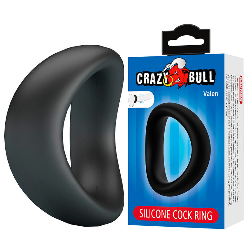 CRAZY BULL - VALEN ERGONOMISCHER SILIKON-PENISRING SCHWARZ