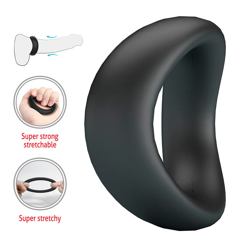 CRAZY BULL - VALEN ERGONOMISCHER SILIKON-PENISRING SCHWARZ