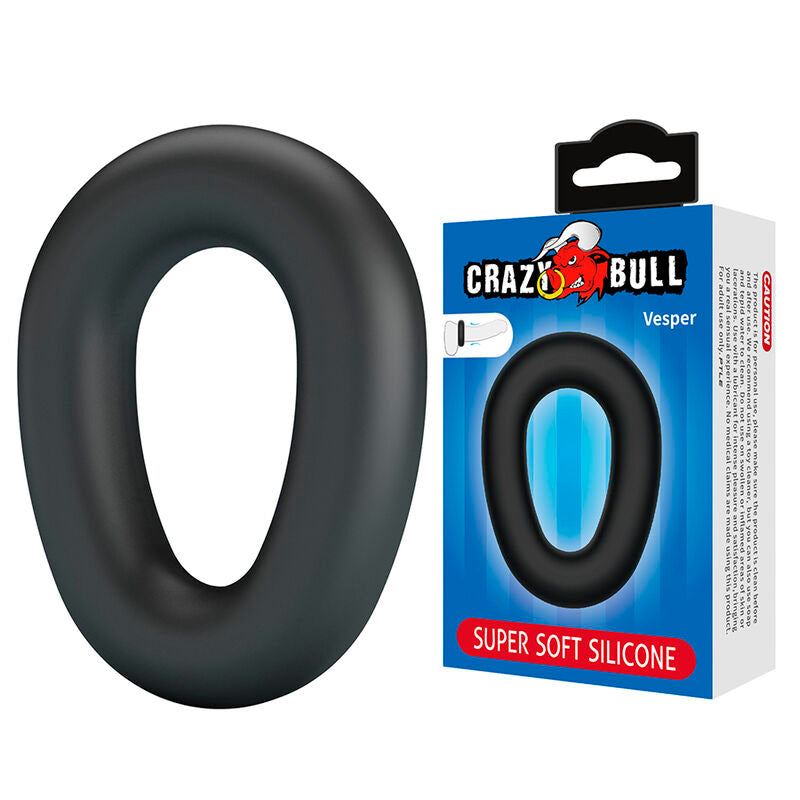 CRAZY BULL - VESPER SUPERSOFT SILIKON-PENNISRING SCHWARZ