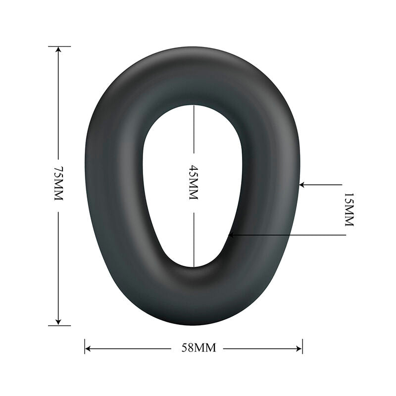 CRAZY BULL - VESPER SUPERSOFT SILIKON-PENNISRING SCHWARZ