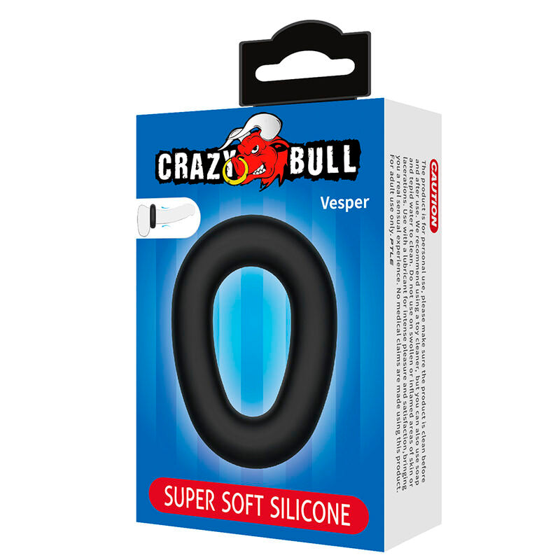 CRAZY BULL - VESPER SUPERSOFT SILIKON-PENNISRING SCHWARZ