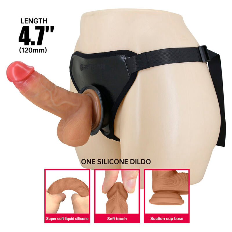 Pretty Love Universal Strap-on-Set – Schwarz/Natur