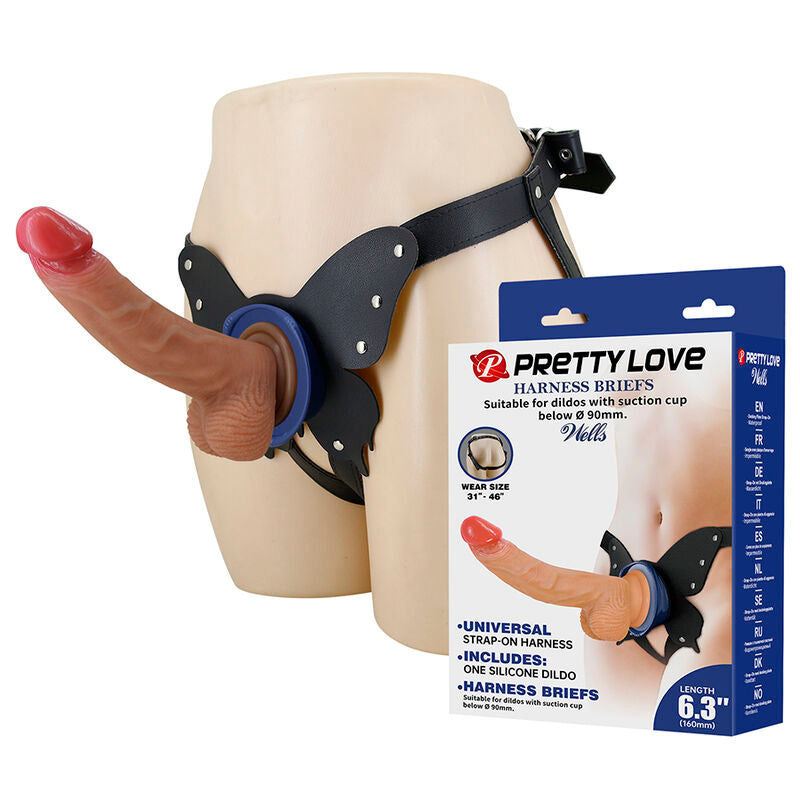 Pretty Love Yeti Strap-on-Set – Schwarz/Natur