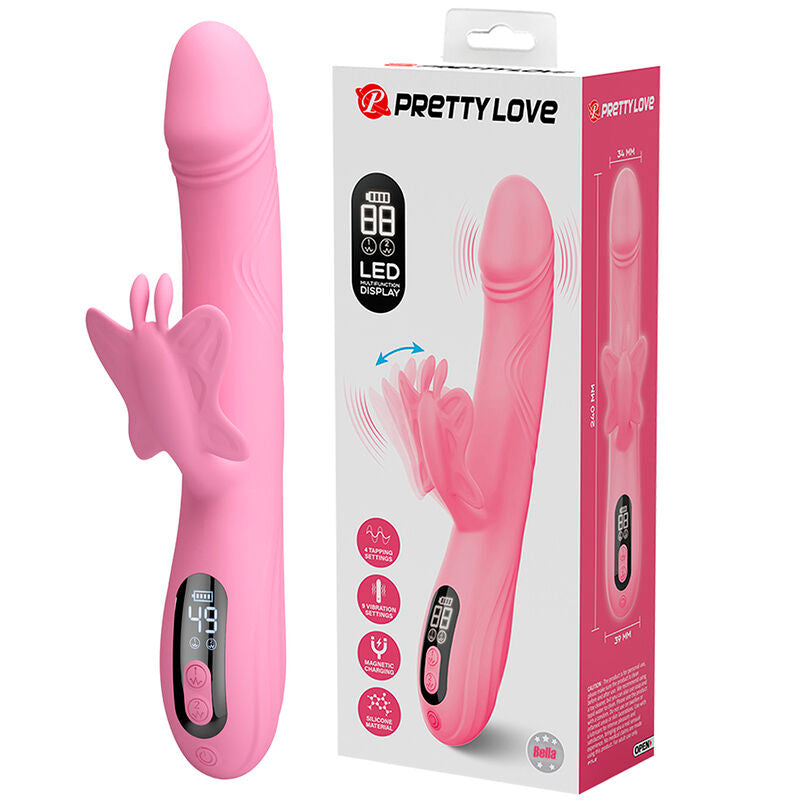 Pretty Love Bella Rabbit-Vibrator mit LED – Pink