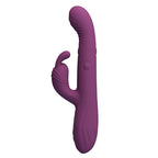PRETTY LOVE - DEE MULTIFUNKTIONS-HASENVIBRATOR MIT OSZILLIERENDER UND PERKUSSIVER FUNKTION, LILA