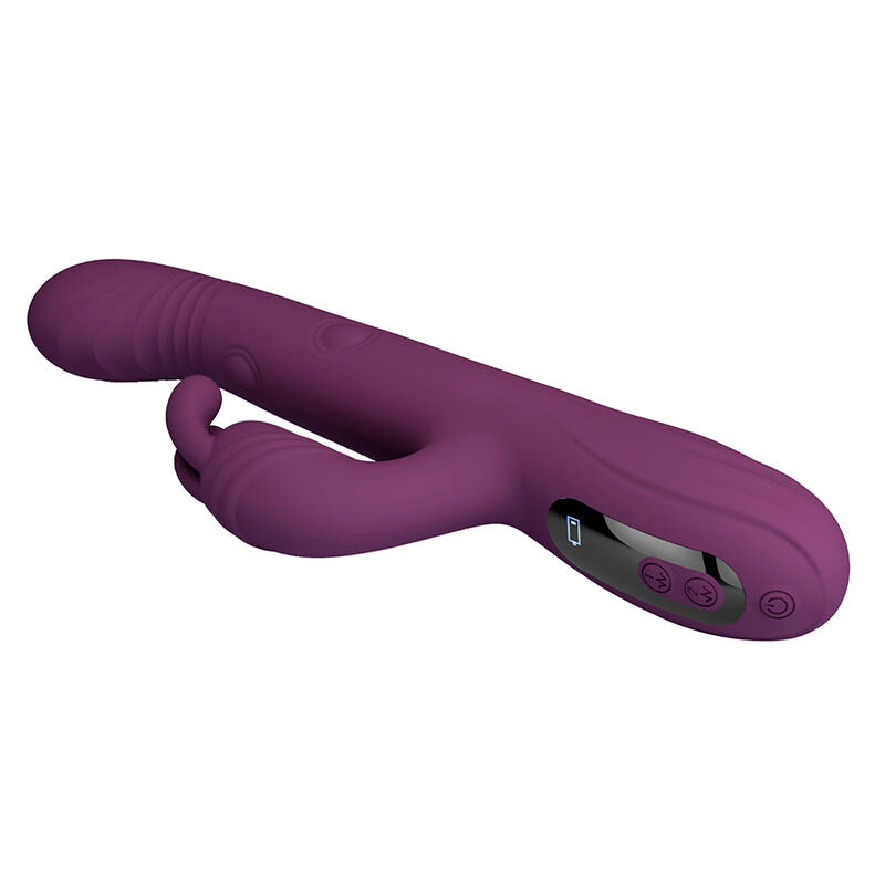 PRETTY LOVE - DEE MULTIFUNKTIONS-HASENVIBRATOR MIT OSZILLIERENDER UND PERKUSSIVER FUNKTION, LILA