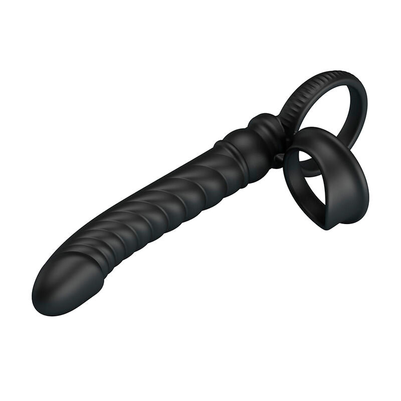 PRETTY LOVE - MERRITT ANALVIBRATOR MIT RING UND VIBRATIONSFUNKTION, SCHWARZ