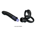 PRETTY LOVE - MERRITT ANALVIBRATOR MIT RING UND VIBRATIONSFUNKTION, SCHWARZ