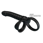PRETTY LOVE - MERRITT ANALVIBRATOR MIT RING UND VIBRATIONSFUNKTION, SCHWARZ