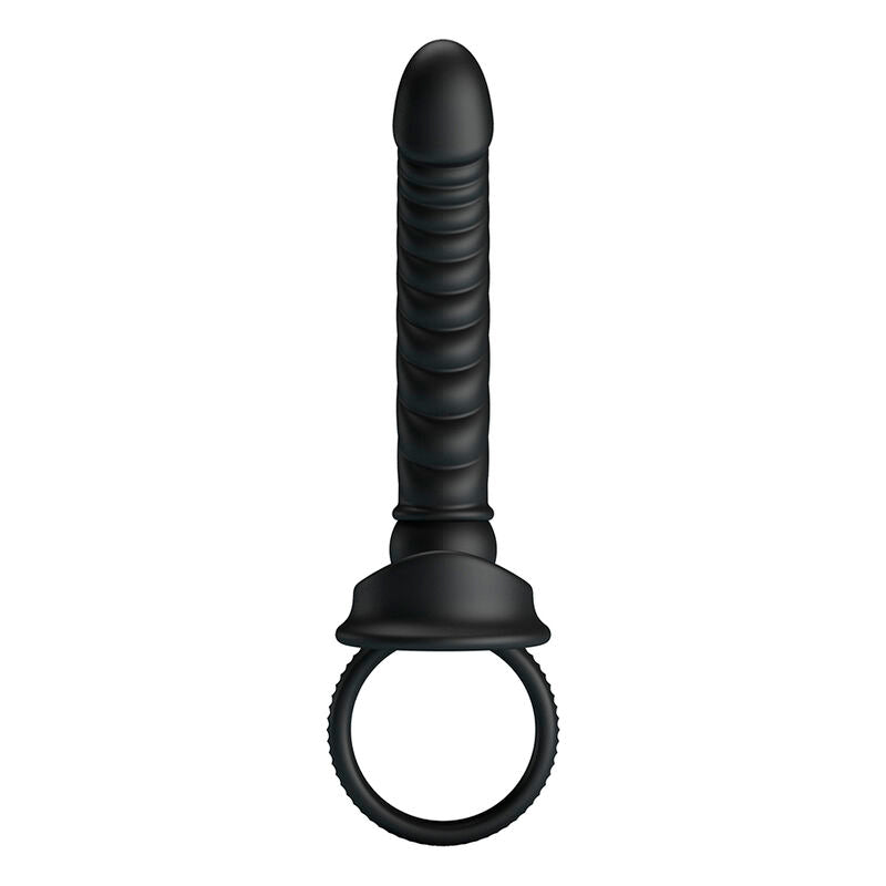 PRETTY LOVE - MERRITT ANALVIBRATOR MIT RING UND VIBRATIONSFUNKTION, SCHWARZ