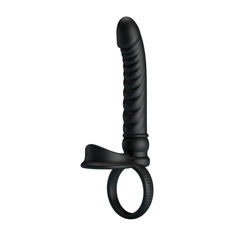 PRETTY LOVE - MERRITT ANALVIBRATOR MIT RING UND VIBRATIONSFUNKTION, SCHWARZ