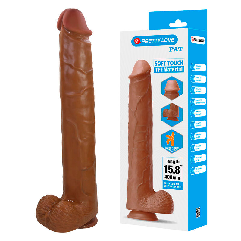 Pretty Love Pat Dildo 40 cm – Braun